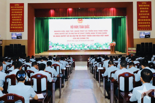 Trường Sĩ quan Không quân tham dự Hội nghị toàn quốc quán triệt Nghị quyết số 79 và Nghị quyết số 80 của Bộ Chính trị