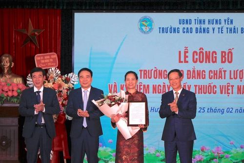 Trường cao đẳng Y tế Thái Bình đạt chuẩn trường cao đẳng chất lượng cao