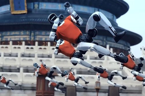 Cận cảnh màn đồng diễn võ thuật của 49 robot hình người Trung Quốc