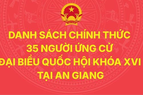 Danh sách chính thức 35 người ứng cử đại biểu Quốc hội khóa XVI tại An Giang