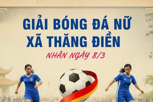 Hấp dẫn giải bóng đá nữ xã Thăng Điền