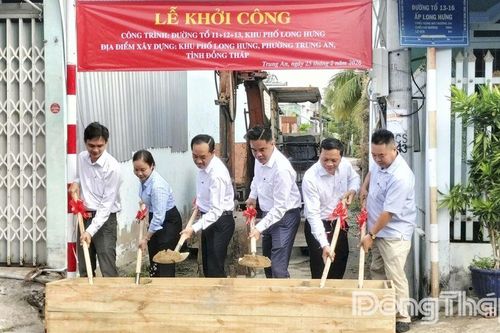 Phường Trung An: Khởi công các công trình xây dựng cơ bản
