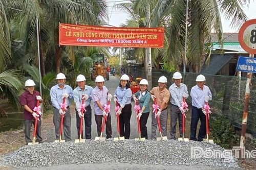 Xã Lương Hòa Lạc: Khởi công công trình đường Trường Xuân A - Bình Phú