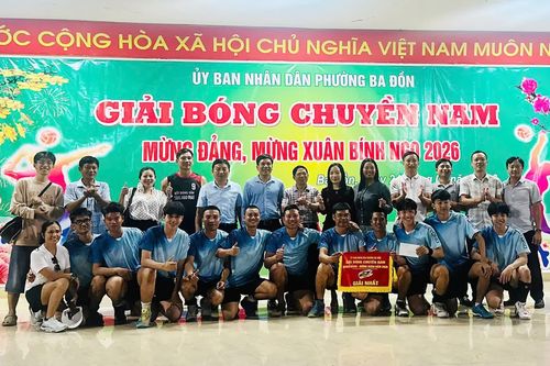 Sôi nổi giải bóng chuyền chào Xuân Bính Ngọ 2026 tại phường Ba Đồn