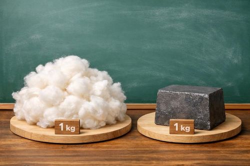 Đố toán 'hack não': 1 kg bông và 1 kg sắt, cái nào nặng hơn?