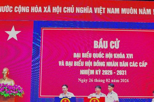TP Hồ Chí Minh: Hơn 400 cán bộ, chiến sĩ Hải quân tham gia bầu cử sớm trên biển