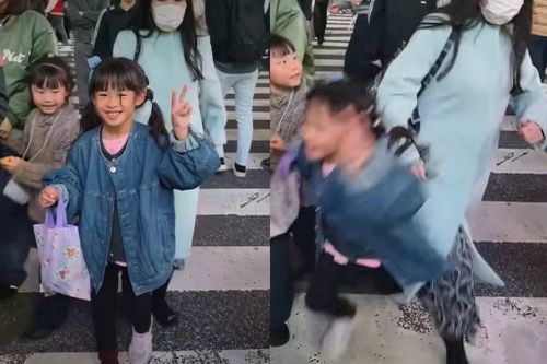 Clip 11 giây khiến 9 triệu người phẫn nộ: Bé gái đang hớn hở chụp ảnh kỷ niệm tại ngã tư Shibuya nổi tiếng thì bị người phụ nữ xô ngã đầy ác ý