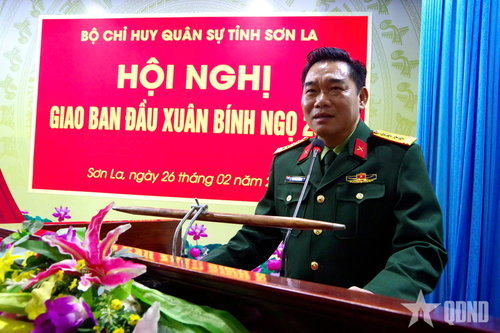 Bộ CHQS tỉnh Sơn La giao ban đầu Xuân Bính Ngọ 2026
