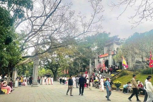 Hơn 15.000 lượt khách đổ về Khu di tích đền Bà Triệu dịp Tết