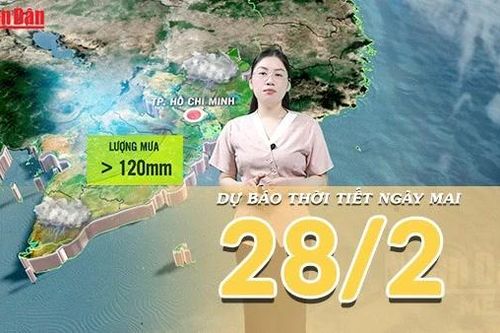 Dự báo thời tiết đêm nay và ngày mai 28/2/2026: Áp thấp phía Tây mở rộng, miền Nam giảm mưa sau đợt biến động kỷ lục