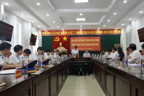 Đoàn công tác của Thành ủy Thành phố Hồ Chí Minh thăm, làm việc với Bộ Tư lệnh Vùng Cảnh sát biển 3