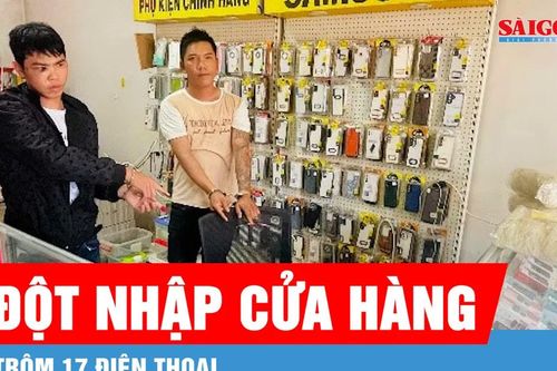 Bắt giữ 2 thanh niên đột nhập cửa hàng, trộm 17 điện thoại
