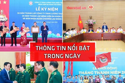 Nghệ An: Thông tin nổi bật ngày 27/2