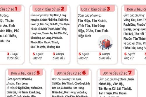 13 đơn vị bầu cử của Thành phố Hồ Chí Minh