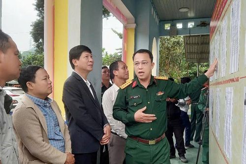 Lãnh đạo Bộ Chỉ huy Quân sự thành phố kiểm tra công tác chuẩn bị bầu cử tại khu vực miền núi