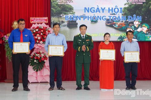 Xã Tân Điền và xã Gò Công Đông tổ chức Ngày hội Biên phòng toàn dân