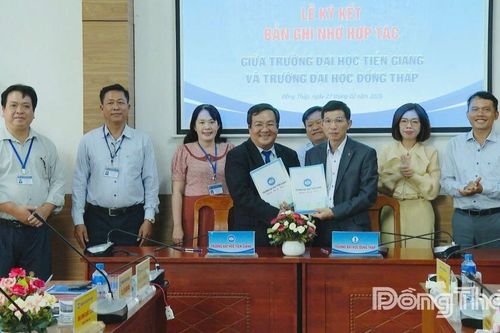 Tăng cường hợp tác đào tạo giữa Trường Đại học Đồng Tháp và Trường Đại học Tiền Giang