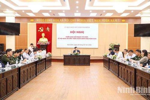 Ninh Bình chuẩn bị sẵn sàng cho Lễ hội Khai ấn Đền Trần Xuân Bính Ngọ 2026