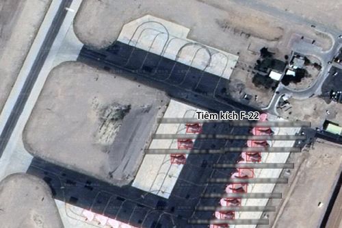 Phi đội tiêm kích tàng hình F-22 Mỹ lộ diện trên ảnh vệ tinh Trung Quốc