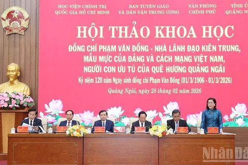 Hội thảo khoa học 'Đồng chí Phạm Văn Đồng - Nhà lãnh đạo kiên trung, mẫu mực của Đảng và cách mạng Việt Nam'