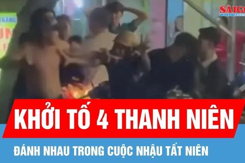 Khởi tố 4 thanh niên đánh nhau trong cuộc nhậu tất niên