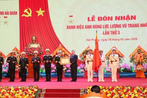 Quân chủng Hải quân tổ chức Lễ đón danh hiệu Anh hùng lực lượng vũ trang nhân dân lần thứ 3