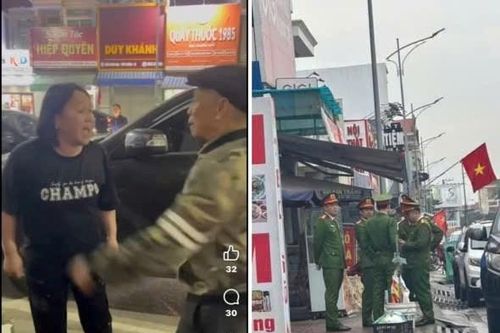 Xích mích, một người phụ nữ khóa bánh xe ô tô vào xe máy ở Hải Phòng