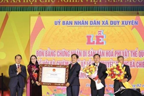 Công nhận Lễ hội Bà Chiêm Sơn là Di sản văn hóa phi vật thể quốc gia