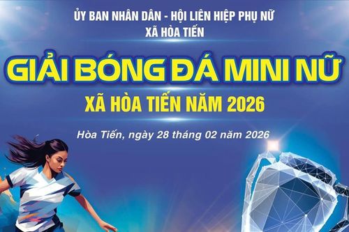 12 đội dự Giải bóng đá nữ xã Hòa Tiến