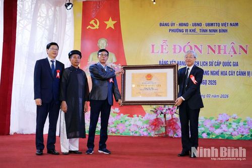 Lễ đón nhận Bằng xếp hạng di tích lịch sử cấp quốc gia và khai mạc Lễ hội truyền thống làng nghề hoa cây cảnh Vị Khê Xuân Bính Ngọ 2026