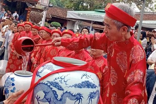 Độc đáo Lễ rước nước, tế cá tại đền Trần