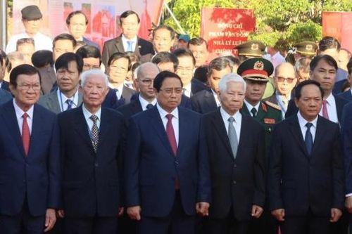 Thủ tướng Phạm Minh Chính dự lễ kỷ niệm 120 năm Ngày sinh Thủ tướng Phạm Văn Đồng