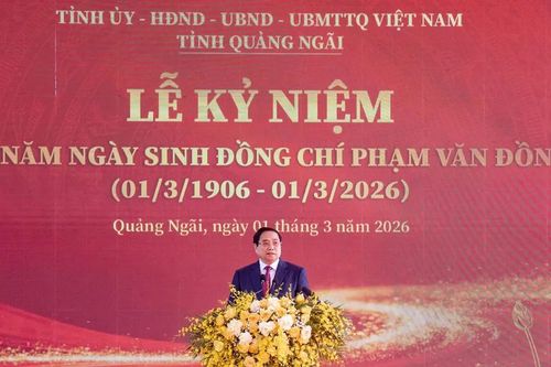 Thủ tướng Phạm Minh Chính dự Lễ kỷ niệm 120 năm Ngày sinh Thủ tướng Phạm Văn Đồng