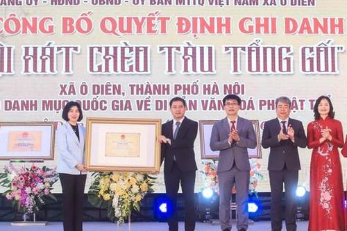 Hà Nội: Hội hát Chèo tàu Tổng Gối là di sản văn hóa phi vật thể quốc gia