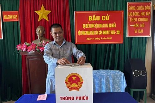 Hoàn tất công tác bầu cử sớm tại Nhà giàn DK1/9 và bãi cạn Ba Kè