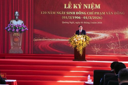 Quảng Ngãi: Trọng thể kỷ niệm 120 năm Ngày sinh Thủ tướng Phạm Văn Đồng (01/3/1906 - 01/3/2026)