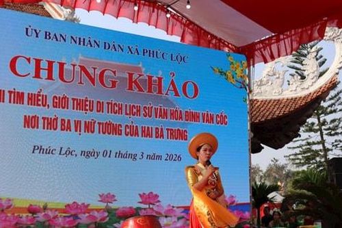 Chung khảo Hội thi tìm hiểu di tích lịch sử - văn hóa đình Vân Cốc, xã Phúc Lộc