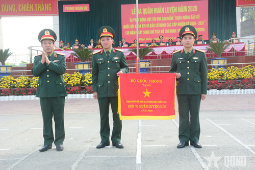 Thượng tướng Lê Đức Thái dự Lễ ra quân huấn luyện năm 2026 tại Trung đoàn 82