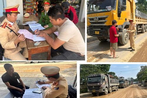 Xử phạt 4 trường hợp điều khiển phương tiện làm rơi vãi bùn đất trên tuyến QL 1A