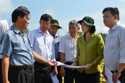 Phó Chủ tịch UBND tỉnh An Giang Nguyễn Thị Minh Thúy khảo sát vị trí xây dựng trường học tại các xã biên giới