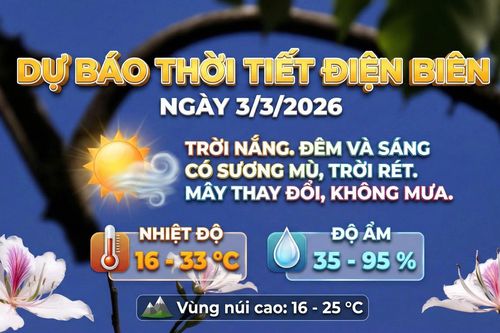 Bản tin Dự báo thời tiết ngày 3/3/2026
