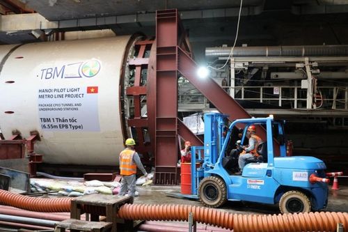 Đẩy nhanh tiến độ khoan hầm dự án Metro Nhổn