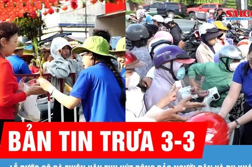 Bản tin trưa 3-3: Lễ rước cộ Bà Thiên Hậu thu hút đông đảo người dân và du khách
