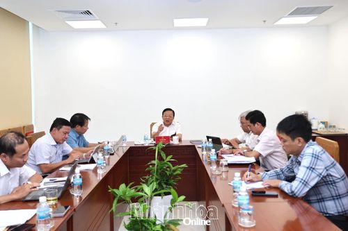 Phó Chủ tịch UBND tỉnh Lê Huyền nghe báo cáo kết quả rà soát, cập nhật quy hoạch khoáng sản