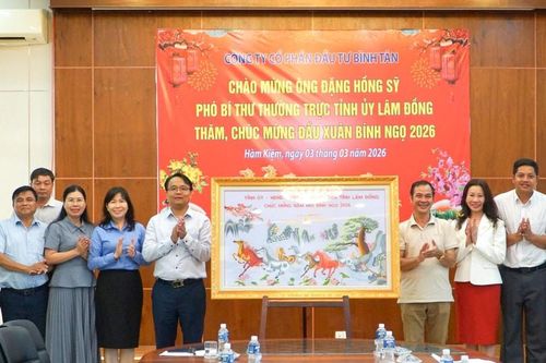 Phó Bí thư Thường trực Tỉnh ủy Lâm Đồng Đặng Hồng Sỹ thăm, động viên Công ty Bình Tân
