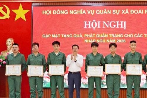 31 thanh niên xã Đoài Phương sẵn sàng lên đường nhập ngũ