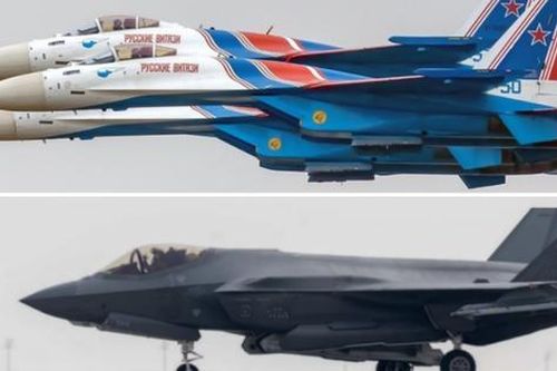 Tiêm kích F-35 Na Uy đối đầu hai oanh tạc cơ Tu-95MS cùng Su-35 Nga trên biển Barents