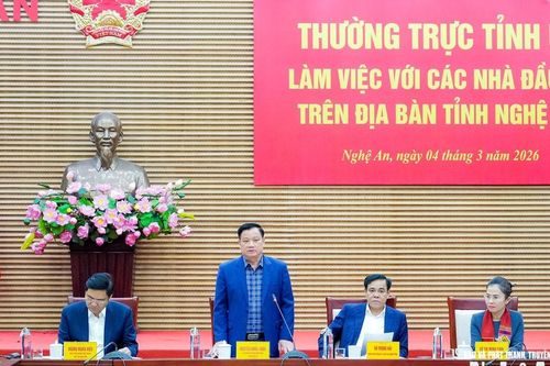 Thường trực Tỉnh ủy làm việc với một số nhà đầu tư trên địa bàn tỉnh