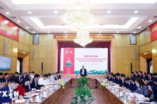 Tổng Bí thư làm việc với Ban Tuyên giáo và Dân vận Trung ương