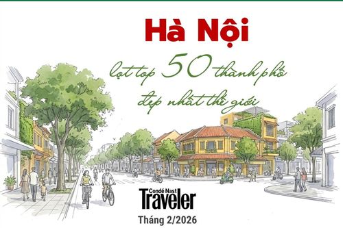 Hà Nội vào top 50 thành phố đẹp nhất thế giới của CN Traveler
